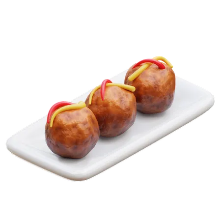 Takoyaki  3D Icon