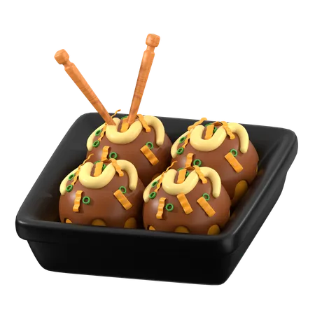 Takoyaki  3D Icon