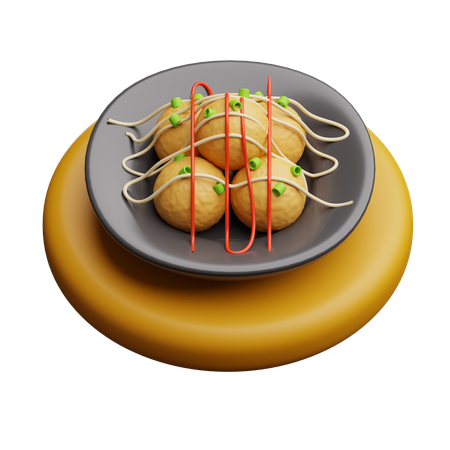 Takoyaki  3D Icon