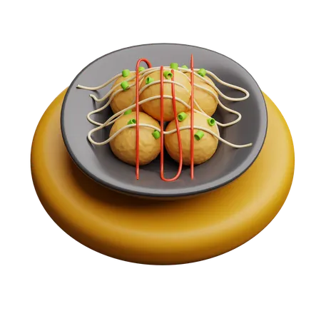 Takoyaki  3D Icon