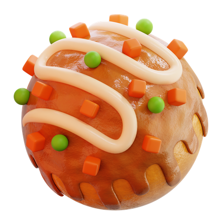 Takoyaki  3D Icon