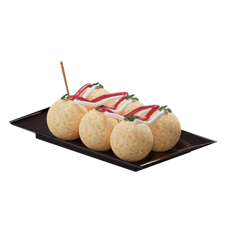 Takoyaki  3D Icon