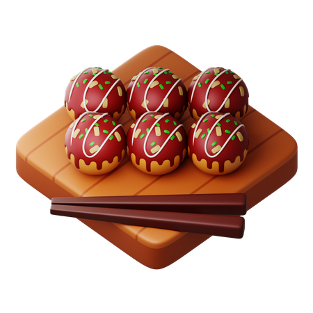 Takoyaki  3D Icon
