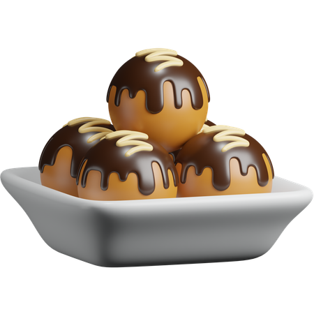 Takoyaki  3D Icon