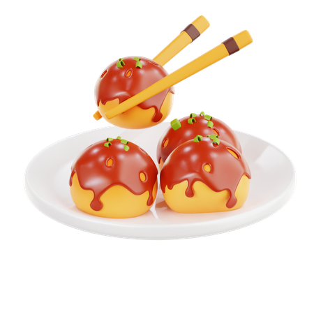 Takoyaki  3D Icon
