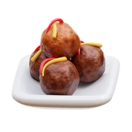 Takoyaki  3D Icon
