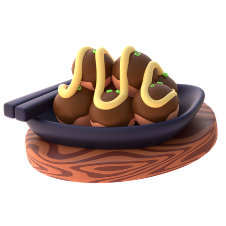 Takoyaki  3D Icon