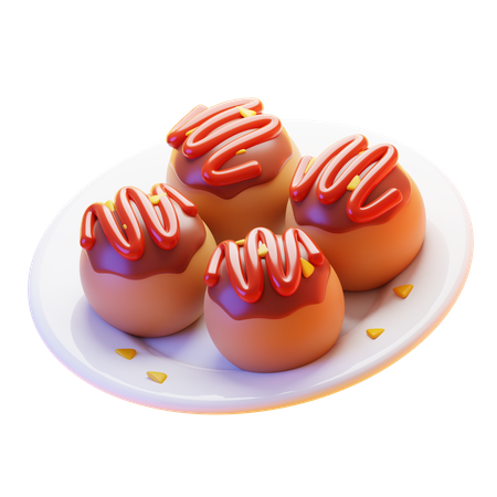 TAKOYAKI  3D Icon
