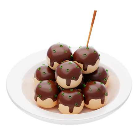 Takoyaki  3D Icon