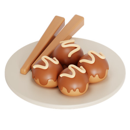Takoyaki  3D Icon