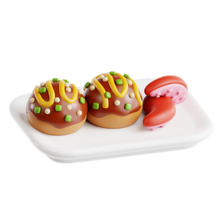 Takoyaki  3D Icon