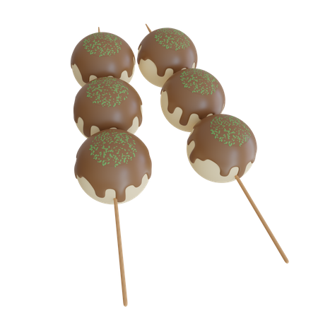 Takoyaki Stick  3D Icon