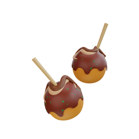 Takoyaki Stick  3D Icon