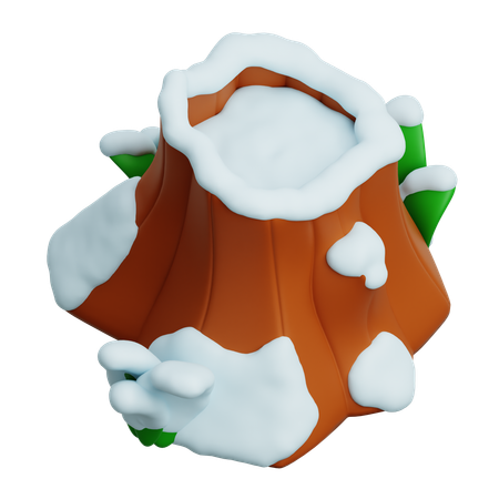 Tala de arboles con nieve  3D Icon