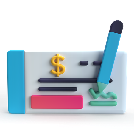 Livro de cheques  3D Icon