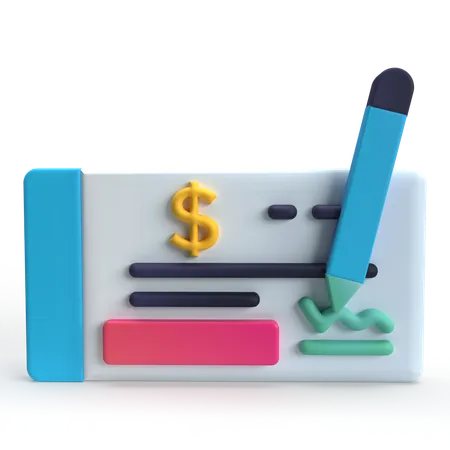 Livro de cheques  3D Icon