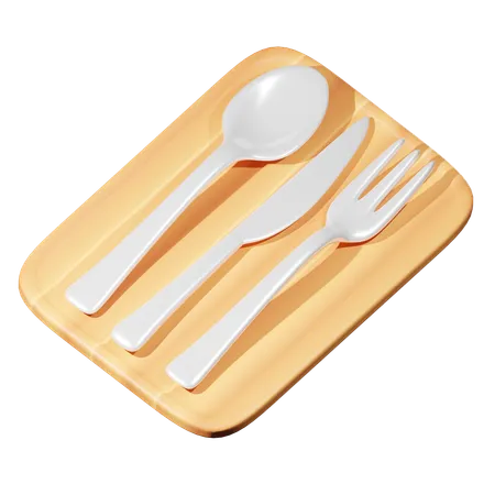 Talheres Para Cafeteria Icone 3 D 3D Icon