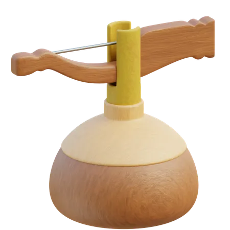 A Talindo A Traditional Stringed Instrument From Sulawesi With Its Gourd Resonator And Unique Wooden Arm 3D Icon