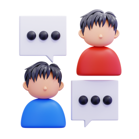 話す  3D Icon