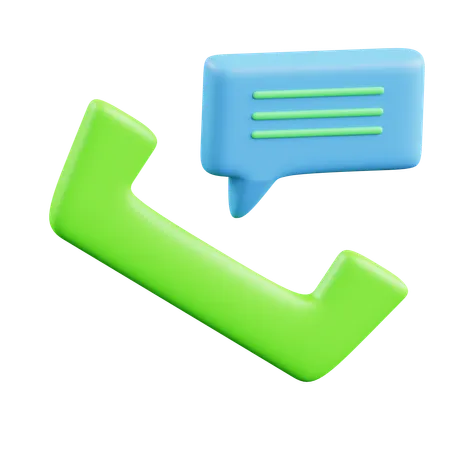 Talk on Phone  3D Icon