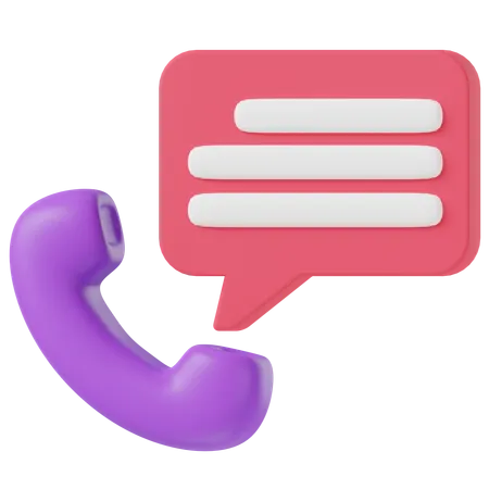 Talk On Phone  3D Icon
