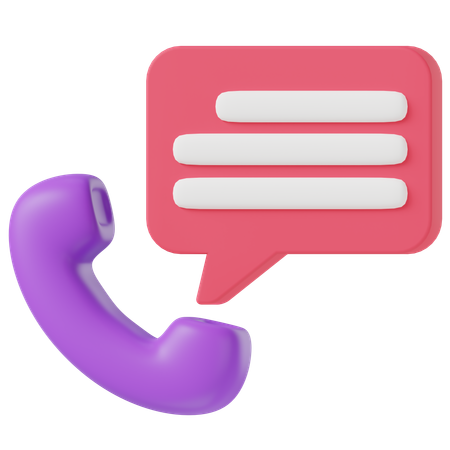 Talk On Phone  3D Icon