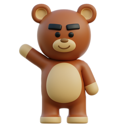 Talking Bear  3D Illustration