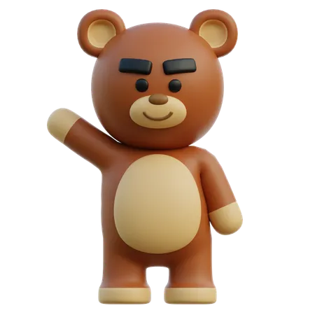 Talking Bear  3D Illustration