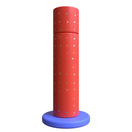 Tall Cylinder On Platform 3D Illustration