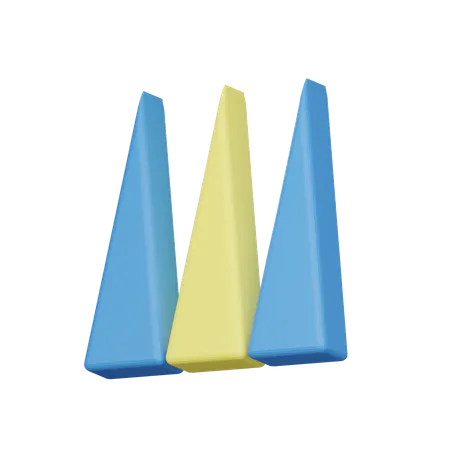 Tall triangle  3D Icon