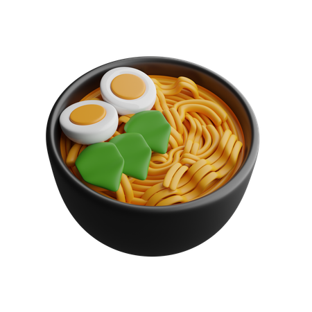 Fideos con huevo  3D Icon