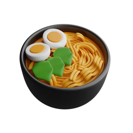 Fideos con huevo  3D Icon