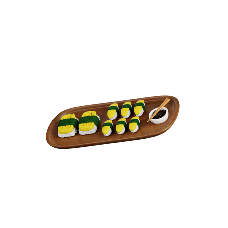 Tamago Sushi 3D Icon