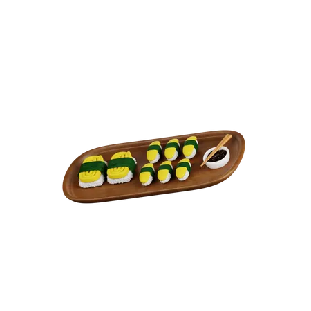 Tamago Sushi 3D Icon