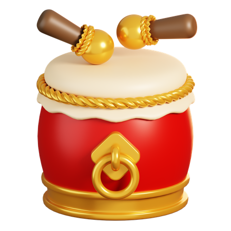 Tambor chino  3D Icon