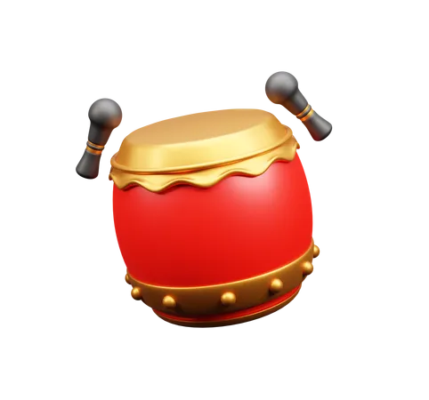 Tambor chino  3D Icon