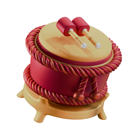 Tambor chino  3D Icon