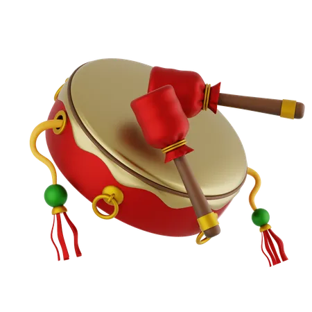 Tambor chino  3D Icon