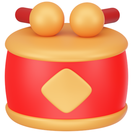 Tambor chino  3D Icon