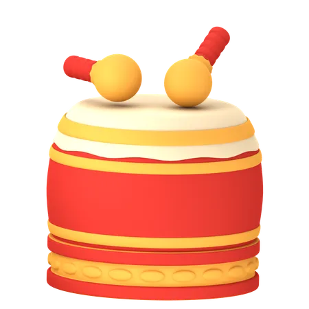 Tambor chino  3D Icon