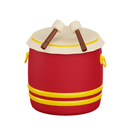 Tambor chino  3D Icon