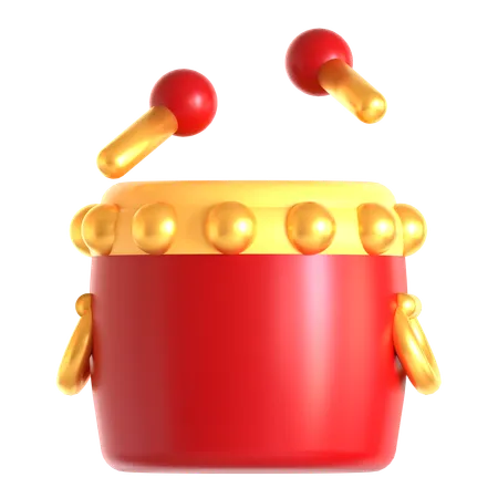 Tambor chino  3D Icon