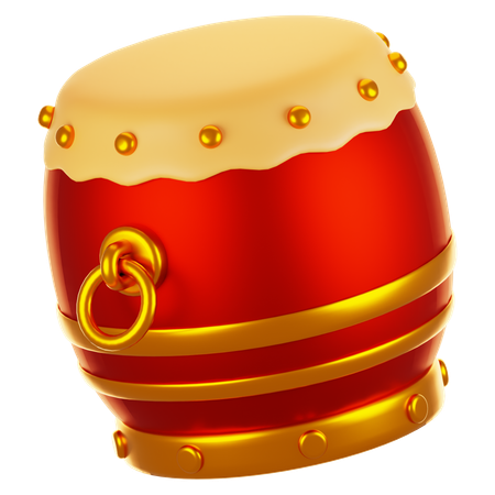 Tambor chino  3D Icon