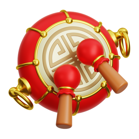 Tambor chino  3D Icon