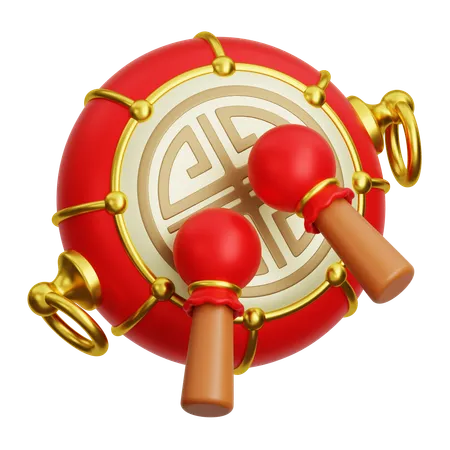 Tambor chino  3D Icon