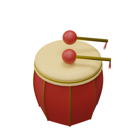 Tambor chino  3D Icon