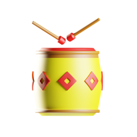 Tambor chino  3D Icon