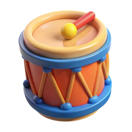 Tambor de brinquedo  3D Icon