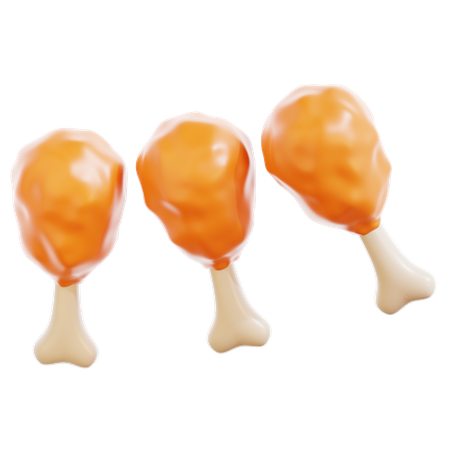 Tambor de frango  3D Icon