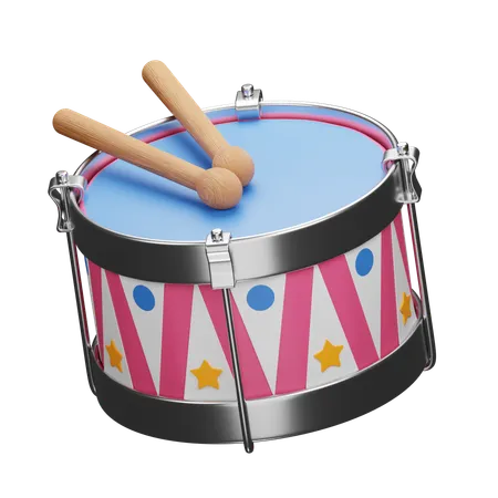 Diversión rítmica de tambor de juguete para niños  3D Icon